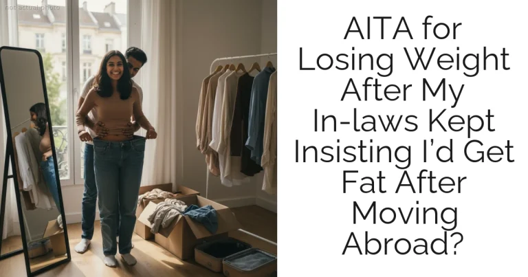 AITA for Losing Weight After My In-laws Kept Insisting I’d Get Fat After Moving Abroad?