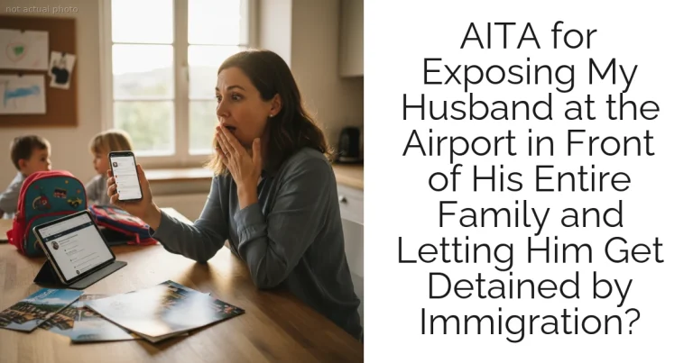 AITA for Exposing My Husband at the Airport in Front of His Entire Family and Letting Him Get Detained by Immigration?