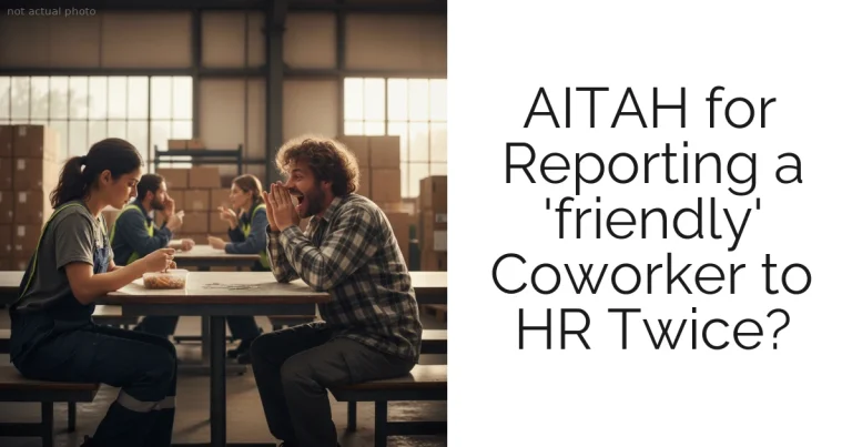 AITAH for Reporting a 'friendly' Coworker to HR Twice?