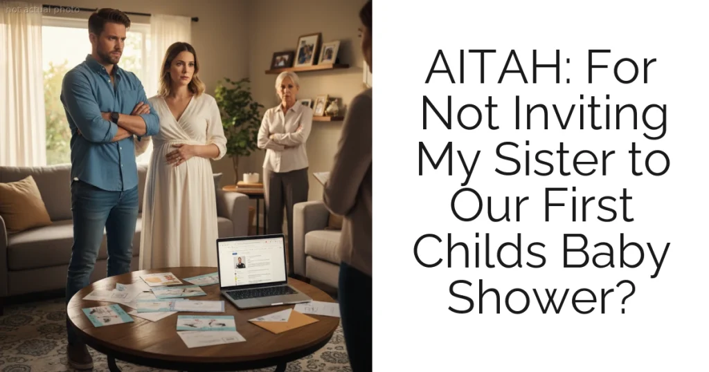 AITAH: For Not Inviting My Sister to Our First Childs Baby Shower?