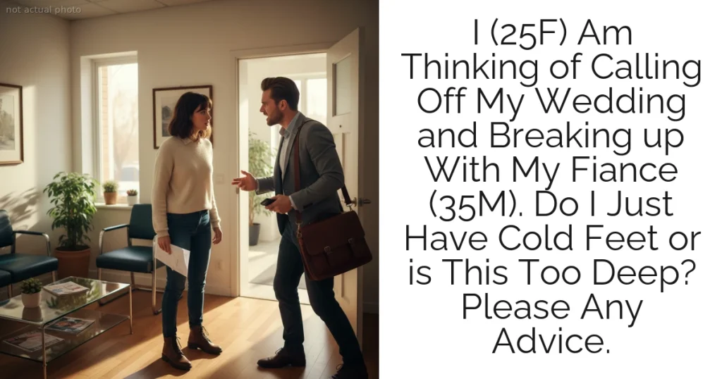 I (25F) Am Thinking of Calling Off My Wedding and Breaking up With My Fiance (35M). Do I Just Have Cold Feet or is This Too Deep? Please Any Advice.