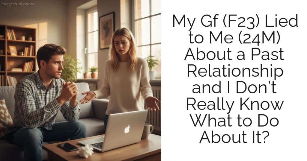 My Gf (F23) Lied to Me (24M) About a Past Relationship and I Don’t Really Know What to Do About It?