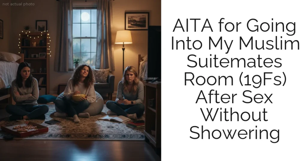 AITA for Going Into My Muslim Suitemates Room (19Fs) After Sex Without Showering