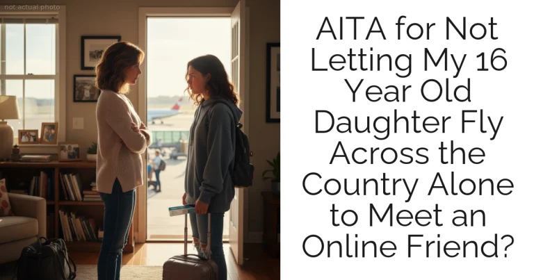 AITA for Not Letting My 16 Year Old Daughter Fly Across the Country Alone to Meet an Online Friend?