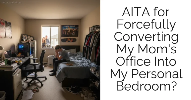 AITA for Forcefully Converting My Mom's Office Into My Personal Bedroom?