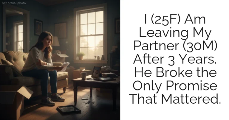 ​I (25F) Am Leaving My Partner (30M) After 3 Years. He Broke the Only Promise That Mattered.