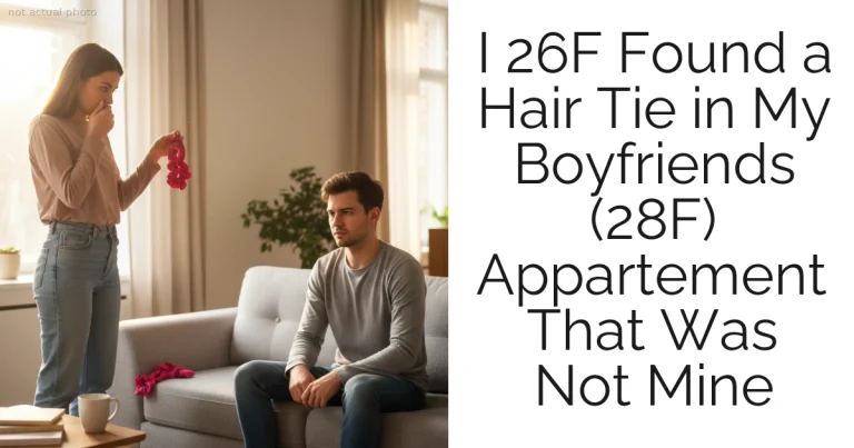 I 26F Found a Hair Tie in My Boyfriends (28F) Appartement That Was Not Mine