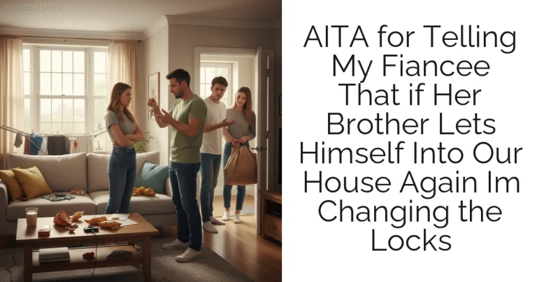 AITA for Telling My Fiancee That if Her Brother Lets Himself Into Our House Again Im Changing the Locks