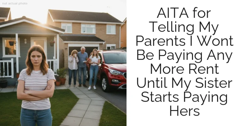 AITA for Telling My Parents I Wont Be Paying Any More Rent Until My Sister Starts Paying Hers