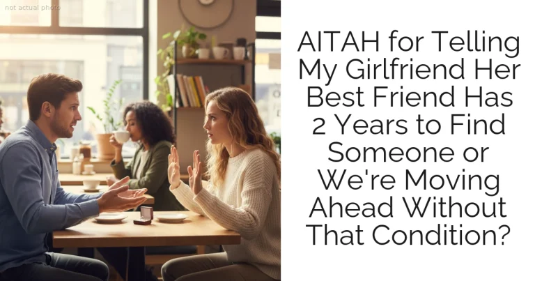 AITAH for Telling My Girlfriend Her Best Friend Has 2 Years to Find Someone or We're Moving Ahead Without That Condition?