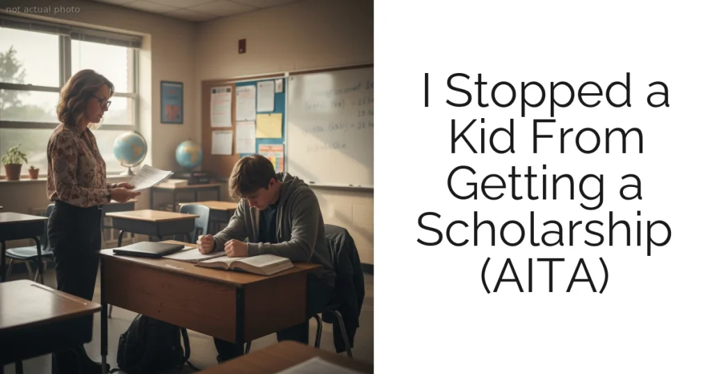 I Stopped a Kid From Getting a Scholarship (AITA)
