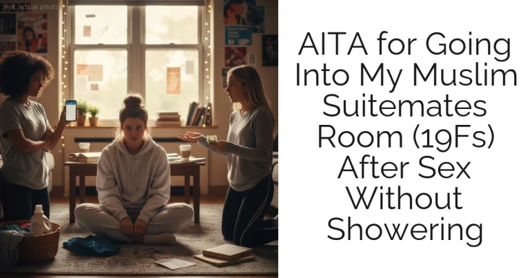 AITA for Going Into My Muslim Suitemates Room (19Fs) After Sex Without Showering