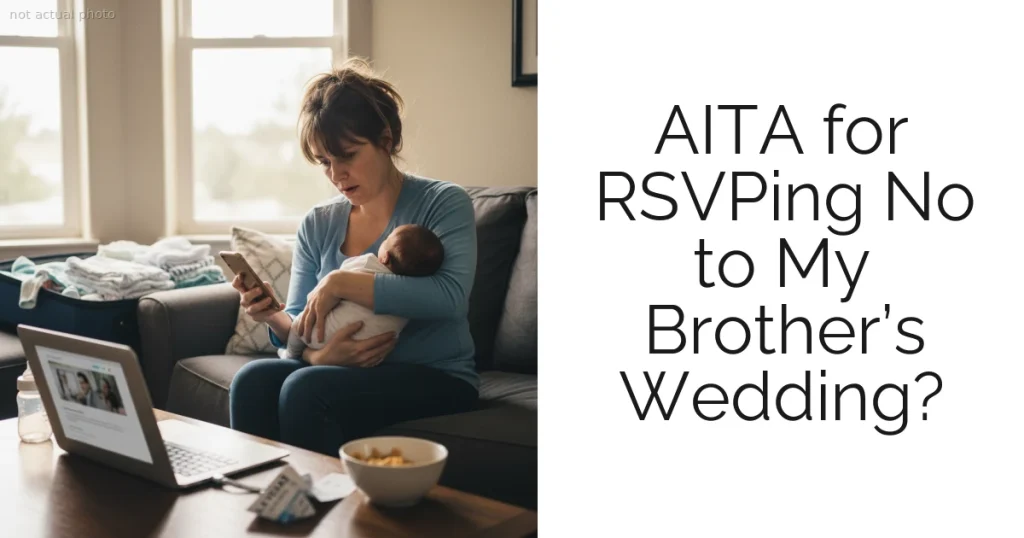 AITA for RSVPing No to My Brother’s Wedding?