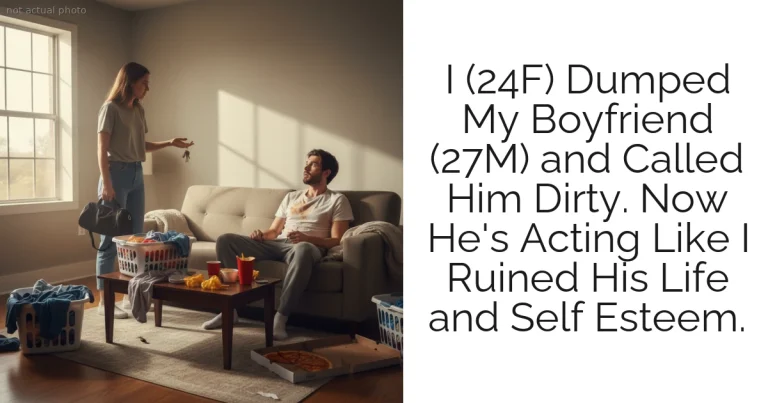 I (24F) Dumped My Boyfriend (27M) and Called Him Dirty. Now He's Acting Like I Ruined His Life and Self Esteem.