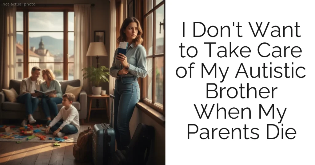 I Don't Want to Take Care of My Autistic Brother When My Parents Die