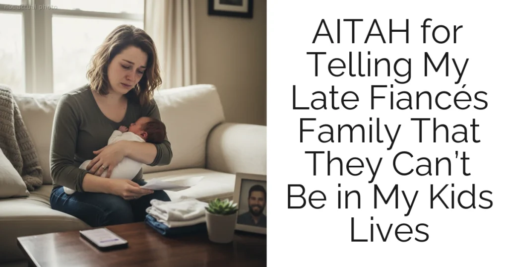 AITAH for Telling My Late Fiancés Family That They Can’t Be in My Kids Lives