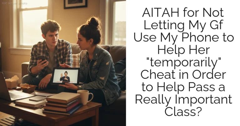 AITAH for Not Letting My Gf Use My Phone to Help Her "temporarily" Cheat in Order to Help Pass a Really Important Class?