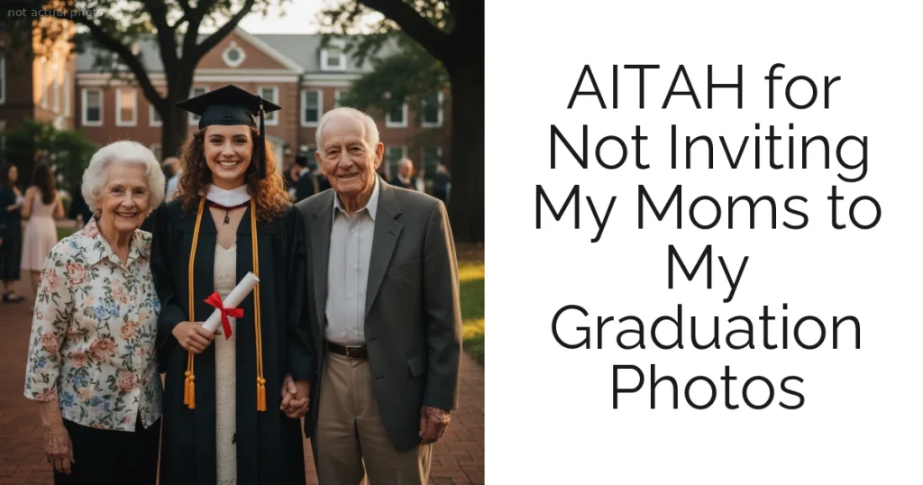AITAH for Not Inviting My Moms to My Graduation Photos