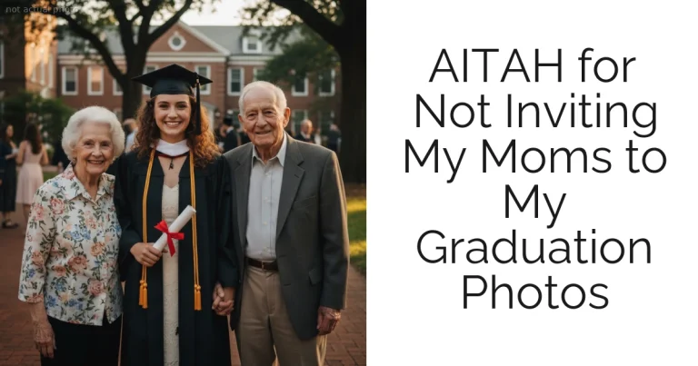 AITAH for Not Inviting My Moms to My Graduation Photos