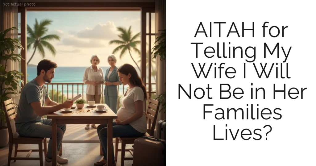 AITAH for Telling My Wife I Will Not Be in Her Families Lives?