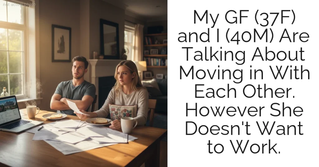 My GF (37F) and I (40M) Are Talking About Moving in With Each Other. However She Doesn't Want to Work.