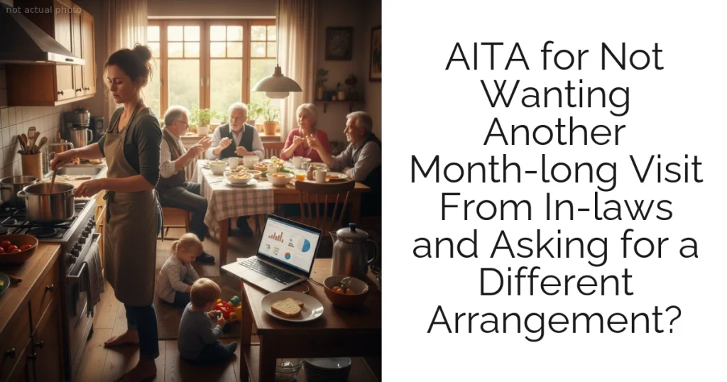 AITA for Not Wanting Another Month-long Visit From In-laws and Asking for a Different Arrangement?