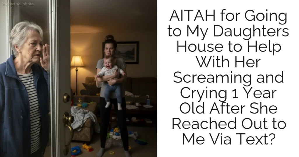 AITAH for Going to My Daughters House to Help With Her Screaming and Crying 1 Year Old After She Reached Out to Me Via Text?