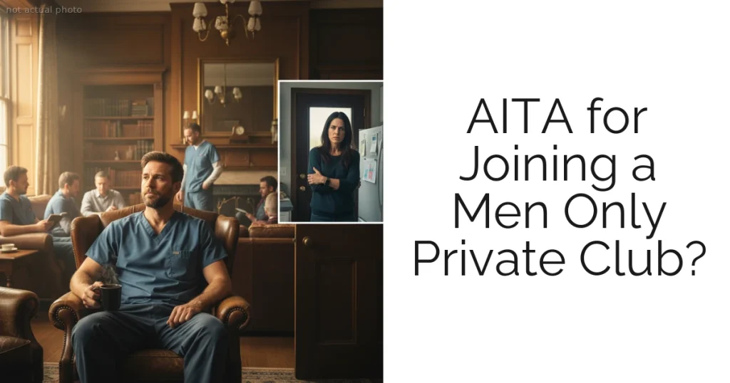 AITA for Joining a Men Only Private Club?