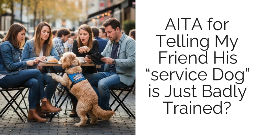 AITA for Telling My Friend His “service Dog” is Just Badly Trained?