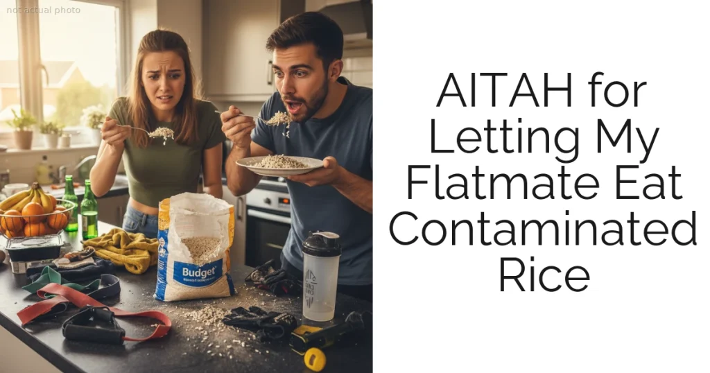 AITAH for Letting My Flatmate Eat Contaminated Rice