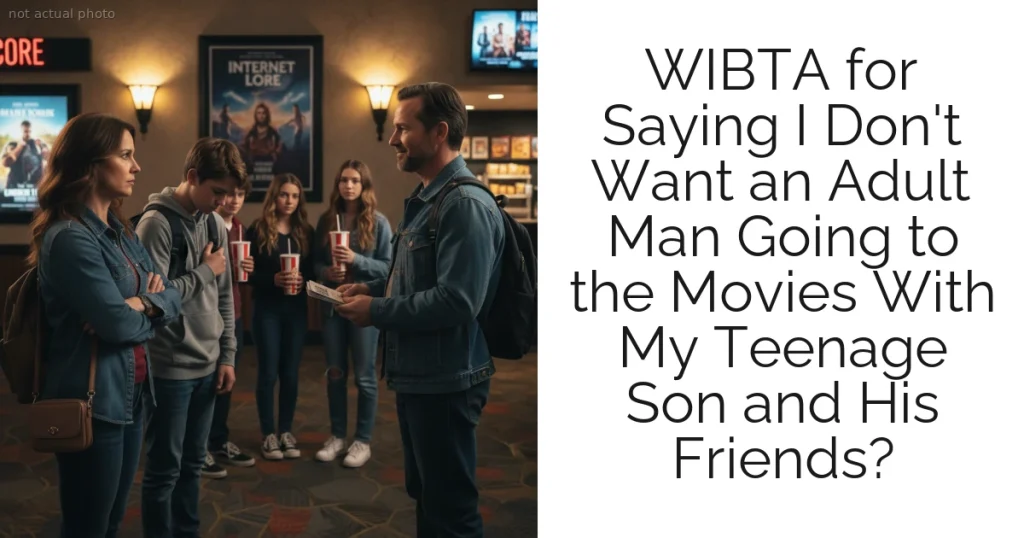WIBTA for Saying I Don't Want an Adult Man Going to the Movies With My Teenage Son and His Friends?