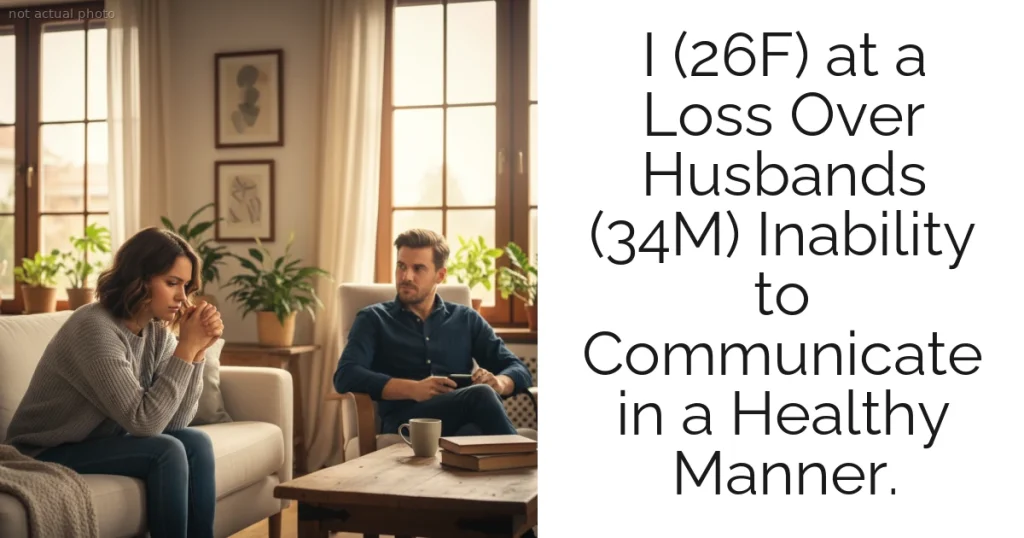 I (26F) at a Loss Over Husbands (34M) Inability to Communicate in a Healthy Manner.