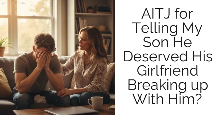 AITJ for Telling My Son He Deserved His Girlfriend Breaking up With Him?