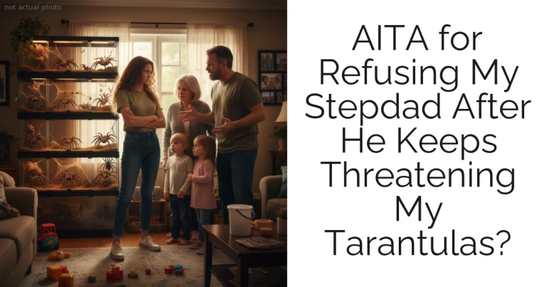 AITA for Refusing My Stepdad After He Keeps Threatening My Tarantulas?