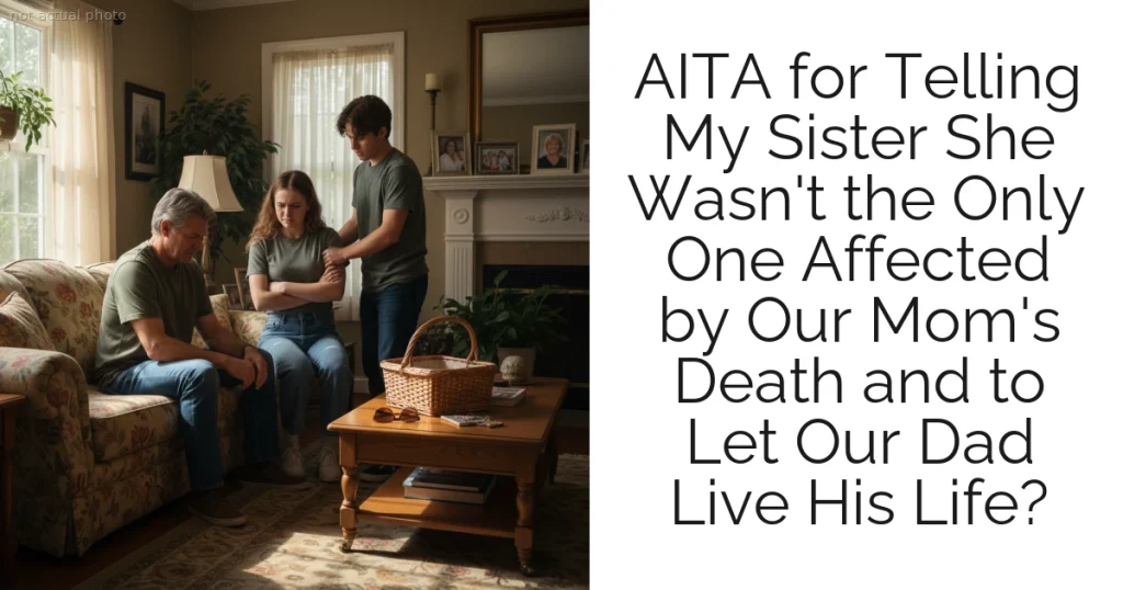 AITA for Telling My Sister She Wasn't the Only One Affected by Our Mom's Death and to Let Our Dad Live His Life?