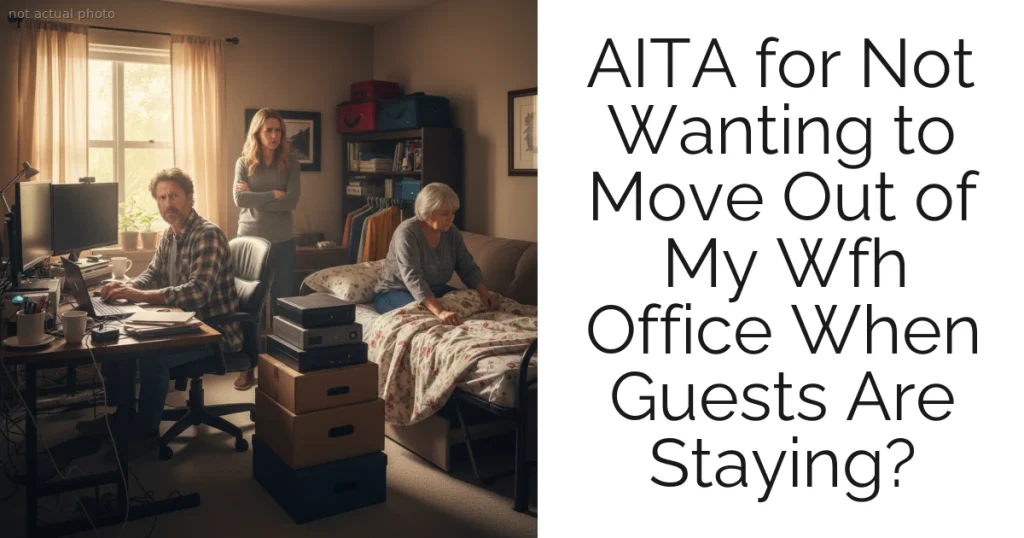 AITA for Not Wanting to Move Out of My Wfh Office When Guests Are Staying?
