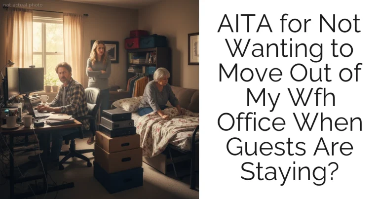 AITA for Not Wanting to Move Out of My Wfh Office When Guests Are Staying?