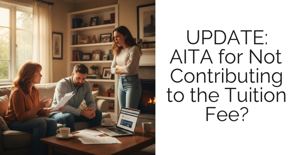 UPDATE: AITA for Not Contributing to the Tuition Fee?