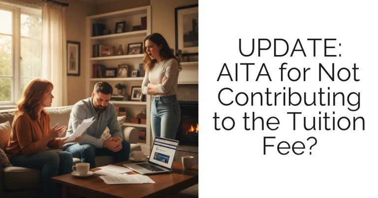 UPDATE: AITA for Not Contributing to the Tuition Fee?