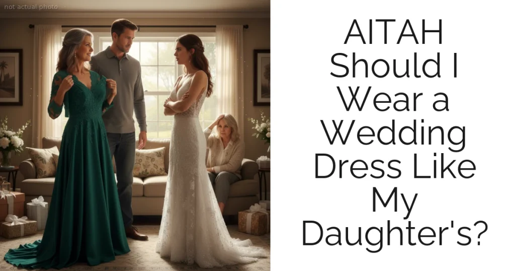 AITAH Should I Wear a Wedding Dress Like My Daughter's?
