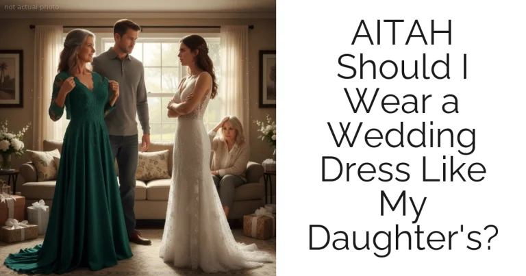 AITAH Should I Wear a Wedding Dress Like My Daughter's?