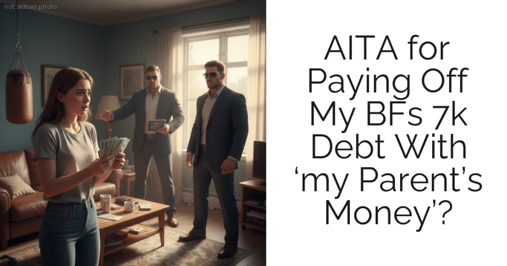 AITA for Paying Off My BFs 7k Debt With ‘my Parent’s Money’?