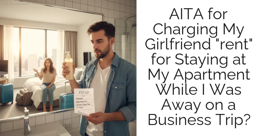 AITA for Charging My Girlfriend "rent" for Staying at My Apartment While I Was Away on a Business Trip?