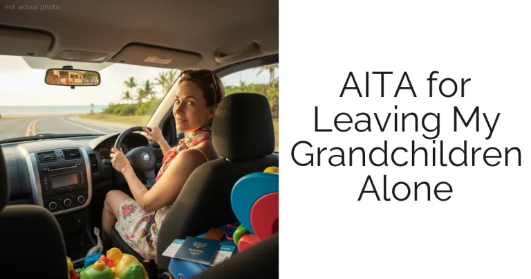 AITA for Leaving My Grandchildren Alone