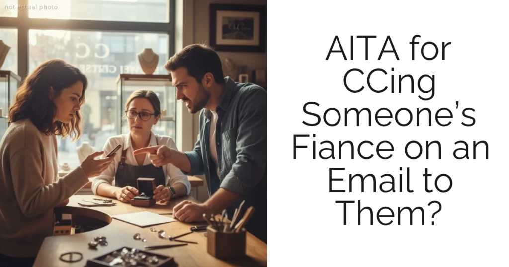 AITA for CCing Someone’s Fiance on an Email to Them?