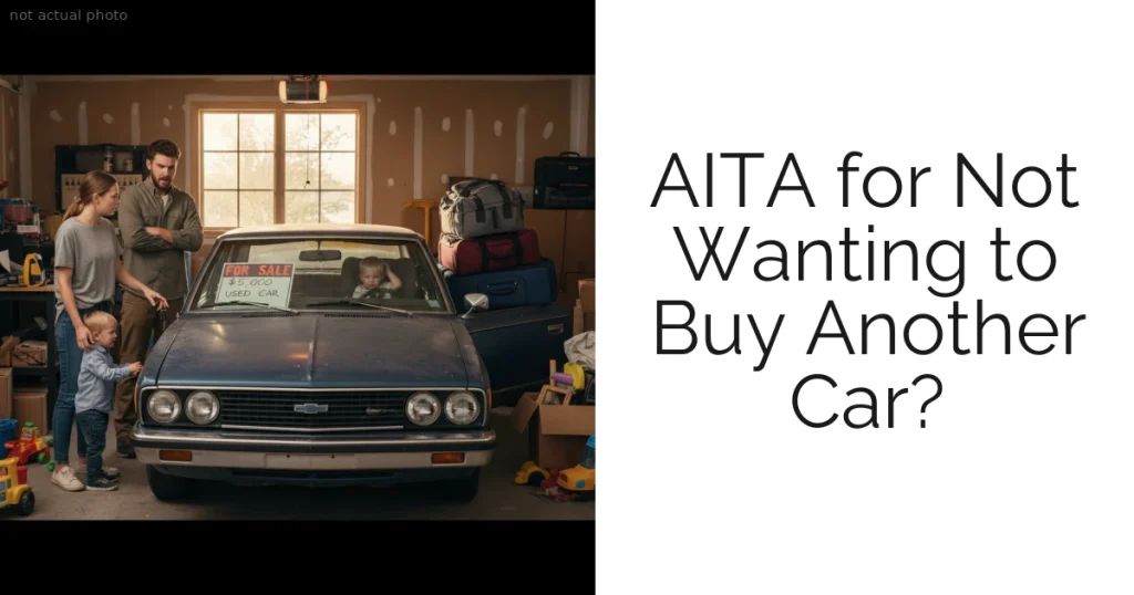 AITA for Not Wanting to Buy Another Car?