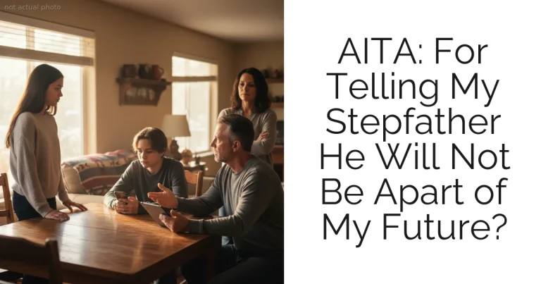 AITA: For Telling My Stepfather He Will Not Be Apart of My Future?