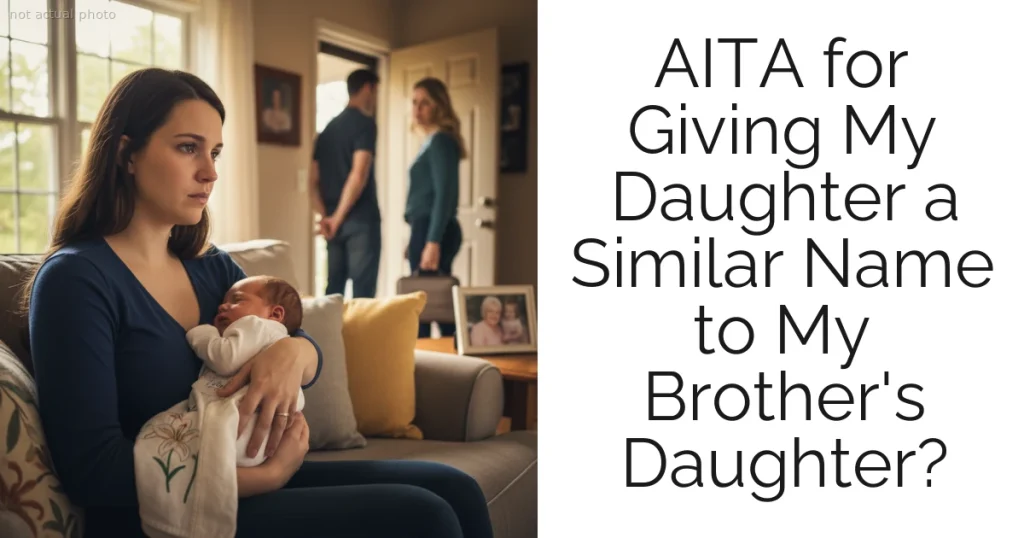 AITA for Giving My Daughter a Similar Name to My Brother's Daughter?