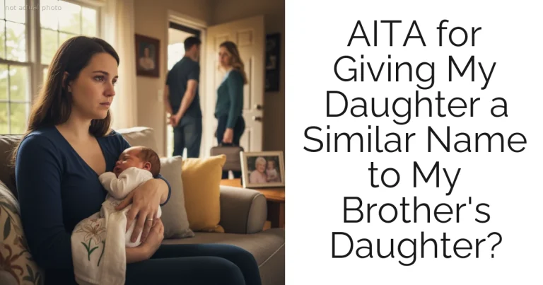 AITA for Giving My Daughter a Similar Name to My Brother's Daughter?