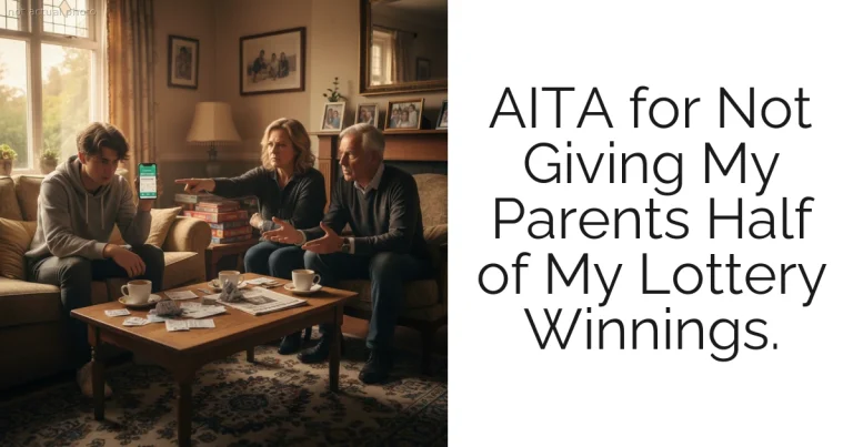 AITA for Not Giving My Parents Half of My Lottery Winnings.